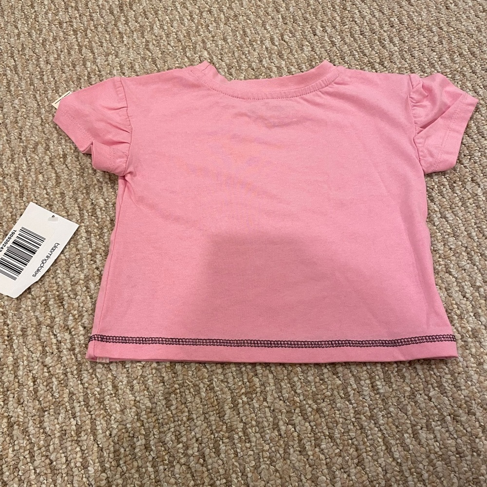 Sovereign Code Girls Size 2T Pink Shortsleeve Shirt with Animal Print Heart NWT - Picture 5 of 7